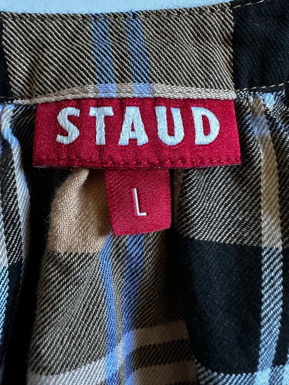 STAUD lightweight plaid